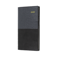 2026 Diary Collins Vanessa Pocket Slim B6/7 Week to View Landscape Black 375.V99
