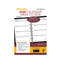 2026 Diary Refill Debden DayPlanner Pocket Week to View KT3700