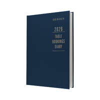 2026 Diary Debden Restaurant Table Bookings A4 2 Pages to a Day Blue TBD.P59