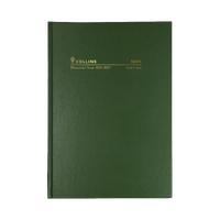 Collins 2026-2027 Financial Year Diary A5 Week to View Green 38M4.P40