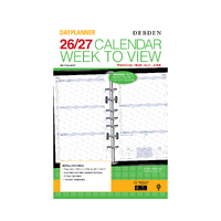 Debden DayPlanner 2026-2027 Financial Year Refill Desk Week to View White DK1760