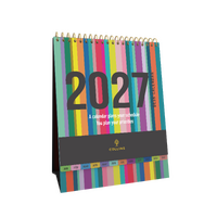 2027 Calendar Collins Edge Rainbow 17.5x22cm Desktop EDDC
