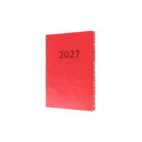 2027 Diary Collins Edge Rainbow A5 Week to View Red, ED153.U15