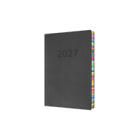 2027 Diary Collins Edge Rainbow A5 Day to Page Charcoal Black, ED151.U96