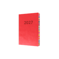 2027 Diary Collins Edge Rainbow A5 Day to Page Red, ED151.U15