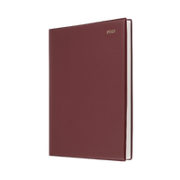 2027 Diary Collins Belmont Desk A4 Day to Page Burgundy, 147.V78