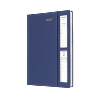 2027 Diary Collins Belmont Desk A5 2 Days to a Page Windowfaced Navy, 287W.V59