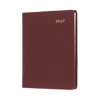 2027 Diary Collins Belmont Pocket A7 Week to View Burgundy, 337.V78