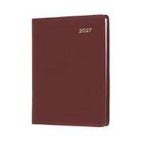 2027 Diary Collins Belmont Pocket A7 Week to View with Pencil Burgundy, 337P.V78