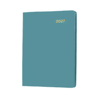 2027 Diary Collins Belmont Colours A7 Week to View with Pencil Teal, 337P.V53