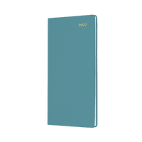 2027 Diary Collins Belmont Colours Slim Week to View Portrait Teal, 377P.V53