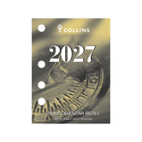 2027 Calendar Refill Collins Desktop Day to Page Side Punch DCRS