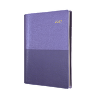 2027 Diary Collins Vanessa A6 Week to View Purple, 365.V55