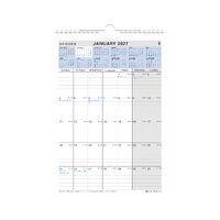 2027 Calendar Debden A4 Wiro Wall, CE0011