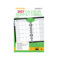 2027 Refill Debden DayPlanner Desk Month to View with Tabs, DK1310