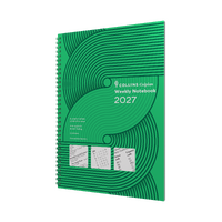 2027 Diary Collins Colplan Weekly Notebook A4 Week to View with Notes (Right) Green, 62.P52