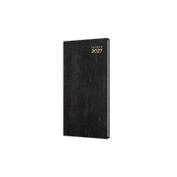 2027 Diary Debden Kyoto Slim Week to View Black, 3601.P99