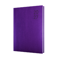 2027 Diary Collins Silhouette A5 Day to Page Purple, S5100.P55