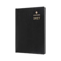 2027 Diary Collins Sterling A5 Week to View Black, 384.P99