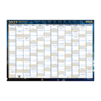 2027 Year Planner Writeraze QC 100x70cm Laminated Unframed 10800