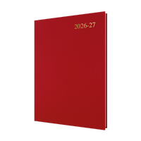 2026-2027 Financial Year Diary Collins Essential A4 Day to Page Red ESSA41M.15