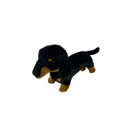 Bocchetta Plush Toys 36cm Dachshund Buddy (standing) Black & Tan, 6499