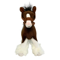 Bocchetta Plush Toys 20cm Clyde the Clydesdale Horse Australiana Soft Toy, 3007