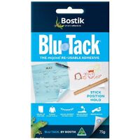 Bostik Blu Tack Re-usable Adhesive 75g Hold up Poster Clean Keyboard (Pack of 3)