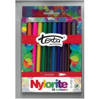 Texta Nylorite Coloured Markers Non-Toxic - Pack of 12