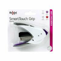Rexel Smart Touch Grip Stapler - White and Purple