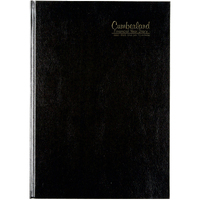 2024-2025 Financial Year Diary Cumberland Casebound A4 Day to Page Black 41CFY2425