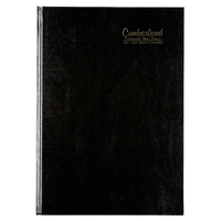 2024-2025 Financial Year Diary Cumberland Casebound A4 Week to View Black 47CFY2425