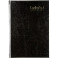 2024-2025 Financial Year Diary Cumberland Casebound A5 Day to Page Black 51CFY2425