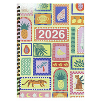 2026 Diary Sasco Moda A5 Week to View Yellow, ACCO SC57MD26