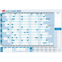2026 Year Planner Sasco Standard 870x610mm Wall Blue, ACCO 1058026