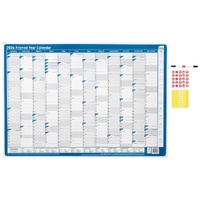 2026 Year Planner Sasco  1000x700mm Wall Blue Framed, ACCO 1058826