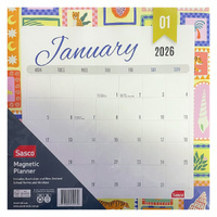 2026 Calendar Sasco Moda 315x325mm Magnetic Wall Yellow, ACCO 401626