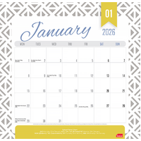 2026 Calendar Sasco Moda 315x325mm Magnetic Wall Yellow, ACCO 401626