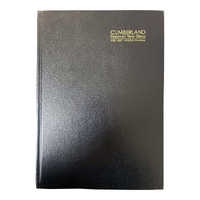 Cumberland Casebound 2026-2027 Financial Year Diary A4 Day to Page with Appointments Black 41CFY2627