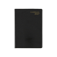 2027 Diary Cumberland Pocket A7 Week to View Black, 77PBK27