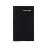 2027 Diary Cumberland Pocket Slim Week to View Black, 63PBK27