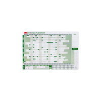 2027 Year Planner Sasco Enviro 870x610mm Wall Green, 1059627