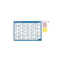 2027 Year Planner Sasco 700x500mm Wall Blue Framed, 1058727