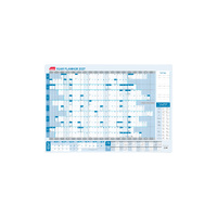 2027 Year Planner Sasco Standard 870x610mm Wall Blue, 1058027