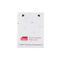 2027 Refill Sasco Calendar 76x102mm Desktop Top Hole, THCR27