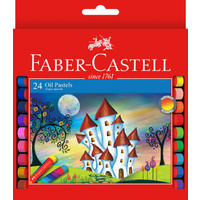 Faber-Castell - Oil Pastels- 24 Assorted Super Smooth Oil Pastels