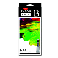 Jasart Byron Set of 12 Acrylic Paints 12ml each 0040210