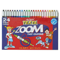Texta - Zoom Twist Coloured Crayons Pack of 24