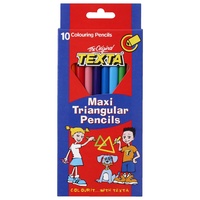 Texta Maxi Triangular Pencils - Pack of 10 272200