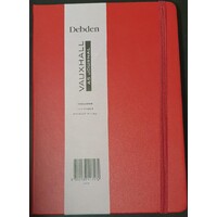 Debden Vauxhall A5 Ruled Journal, Red 21.5cm x 15cm VJ15